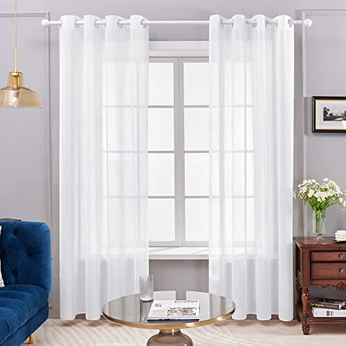 Rideaux Transparent blanc 132x242 cm variant 0 