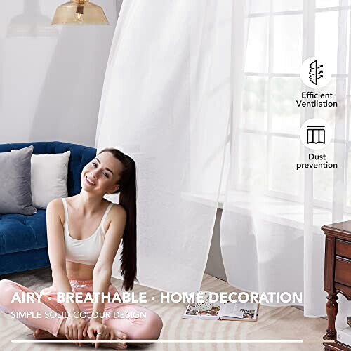 Rideaux Transparent blanc 132x242 cm variant 1 