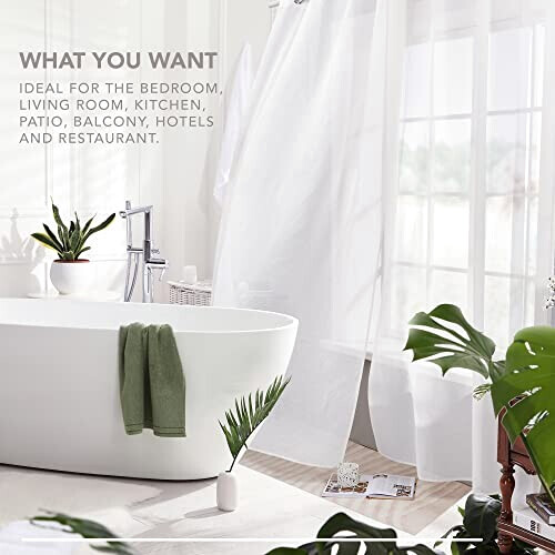Rideaux Transparent blanc 132x242 cm variant 3 